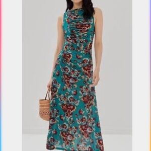 Ulla Johnson LIVIA Dress - Teal and Red size L